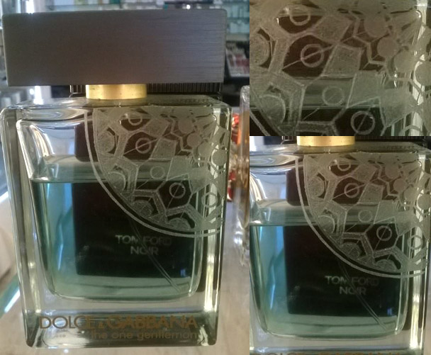 incisione su profumo